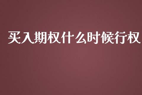 买入期权什么时候行权_https://cj002.lansai.wang_理财问答_第1张