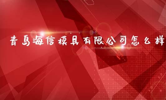 青岛海信模具有限公司怎么样_https://cj002.lansai.wang_会计问答_第1张