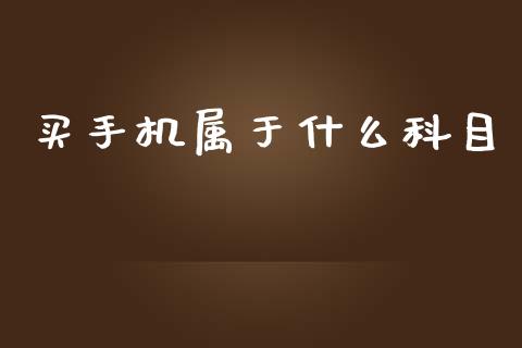 买手机属于什么科目_https://cj002.lansai.wang_会计问答_第1张