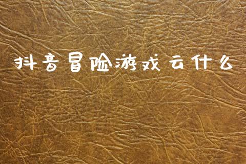 抖音冒险游戏云什么_https://cj002.lansai.wang_保险问答_第1张