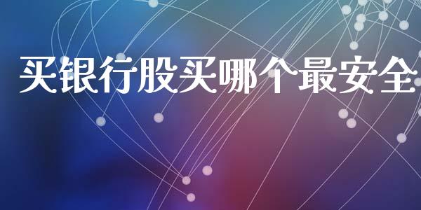 买银行股买哪个最安全_https://cj002.lansai.wang_股市问答_第1张