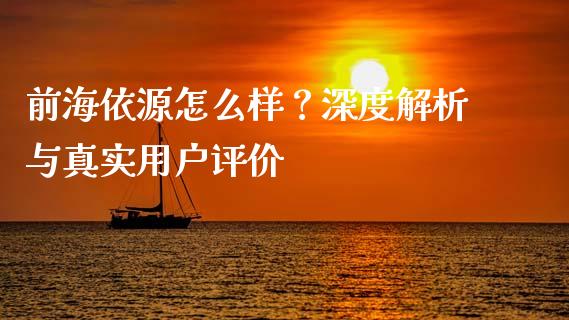前海依源怎么样？深度解析与真实用户评价_https://cj002.lansai.wang_会计问答_第1张