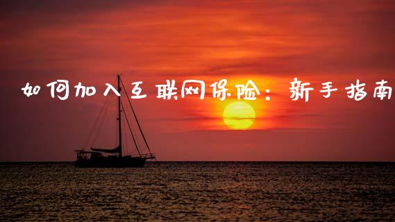 如何加入互联网保险:新手指南_期货问答_第1张_财经百问网 如何加入互联网保险:新手指南_https://cj002.lansai.wang_期货问答_第1张