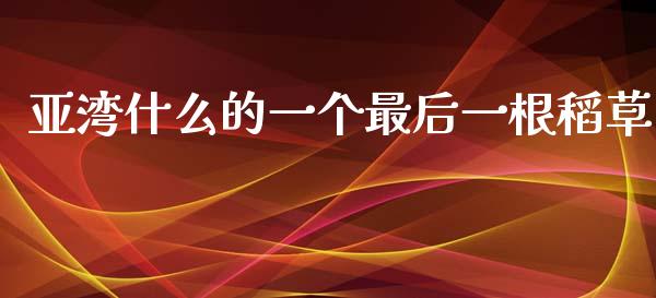 亚湾什么的一个最后一根稻草_https://cj002.lansai.wang_金融问答_第1张