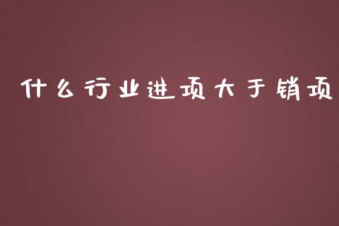 什么行业进项大于销项_https://cj002.lansai.wang_会计问答_第1张