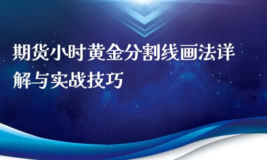 期货小时黄金分割线画法详解与实战技巧_https://cj002.lansai.wang_理财问答_第1张