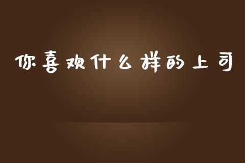 你喜欢什么样的上司_https://cj002.lansai.wang_金融问答_第1张