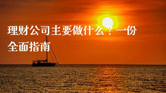 理财公司主要做什么?一份全面指南_会计问答_第1张_财经百问网 理财公司主要做什么?一份全面指南_https://cj002.lansai.wang_会计问答_第1张