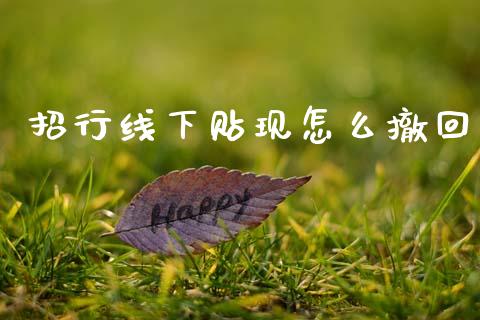 招行线下贴现怎么撤回_https://cj002.lansai.wang_金融问答_第1张