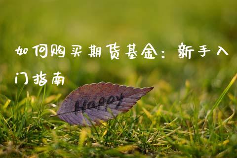 如何购买期货基金:新手入门指南_金融问答_第1张_财经百问网 如何购买期货基金:新手入门指南_https://cj002.lansai.wang_金融问答_第1张