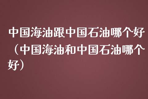 中国海油跟中国石油哪个好(中国海油和中国石油哪个好)_会计问答_第1张_财经百问网 中国海油跟中国石油哪个好(中国海油和中国石油哪个好)_https://cj002.lansai.wang_会计问答_第1张