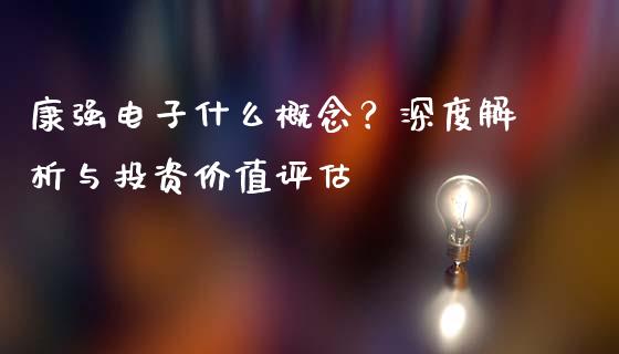 康强电子什么概念？深度解析与投资价值评估_https://cj002.lansai.wang_理财问答_第1张