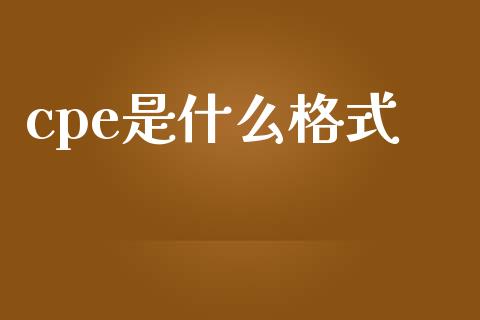 cpe是什么格式_https://cj002.lansai.wang_会计问答_第1张