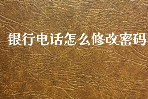 银行电话怎么修改密码_https://cj002.lansai.wang_金融问答_第1张