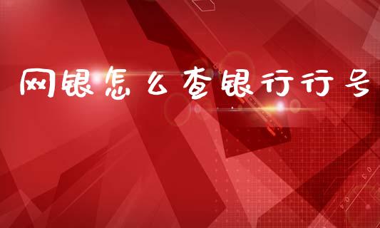 网银怎么查银行行号_https://cj002.lansai.wang_金融问答_第1张