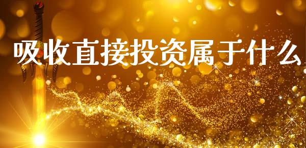 吸收直接投资属于什么_https://cj002.lansai.wang_会计问答_第1张