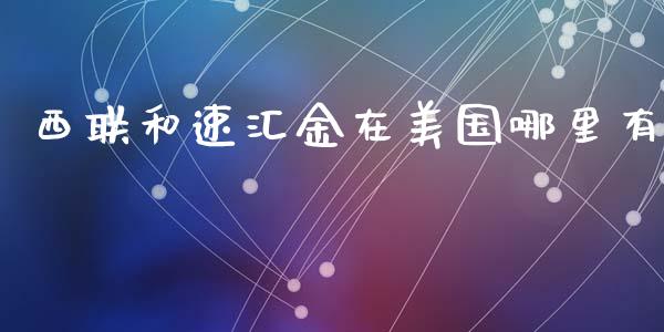 西联和速汇金在美国哪里有_https://cj002.lansai.wang_财经百问_第1张