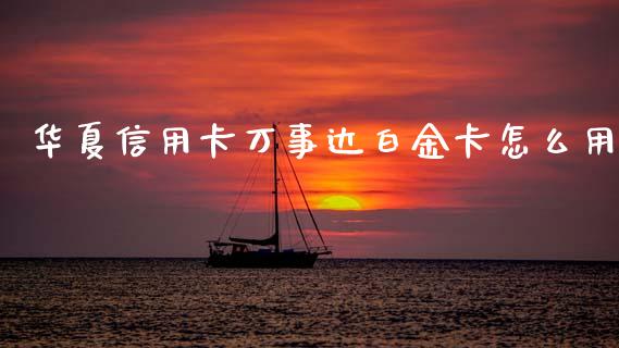 华夏信用卡万事达白金卡怎么用_https://cj002.lansai.wang_金融问答_第1张