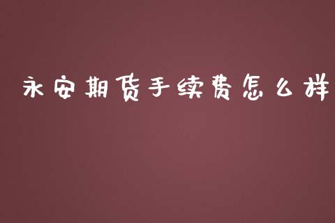 永安期货手续费怎么样_https://cj002.lansai.wang_股市问答_第1张