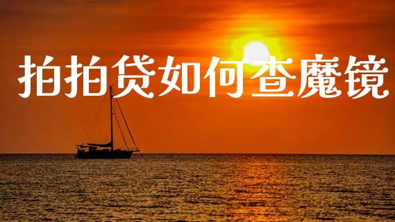 拍拍贷如何查魔镜_https://cj002.lansai.wang_理财问答_第1张