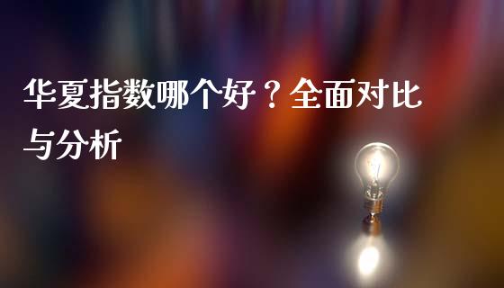 华夏指数哪个好？全面对比与分析_https://cj002.lansai.wang_金融问答_第1张