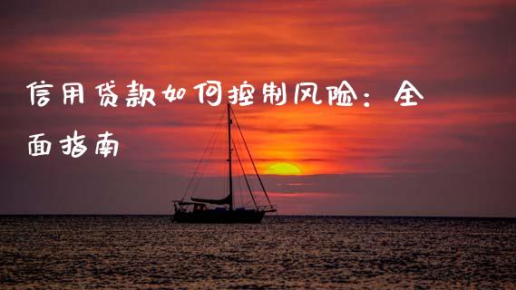信用贷款如何控制风险：全面指南_https://cj002.lansai.wang_理财问答_第1张