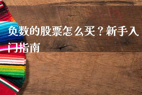 负数的股票怎么买？新手入门指南_https://cj002.lansai.wang_理财问答_第1张