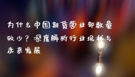 为什么中国期货营业部数量较少？深度解析行业现状与未来发展_https://cj002.lansai.wang_财经百问_第1张