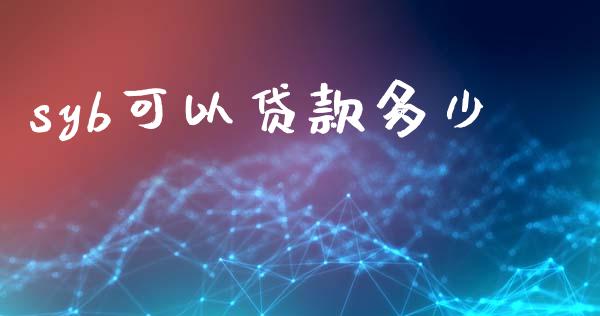 syb可以贷款多少_https://cj002.lansai.wang_理财问答_第1张