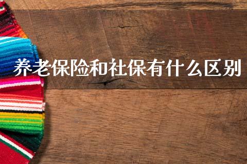 养老保险和社保有什么区别_https://cj002.lansai.wang_股市问答_第1张