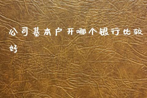 公司基本户开哪个银行比较好_https://cj002.lansai.wang_理财问答_第1张