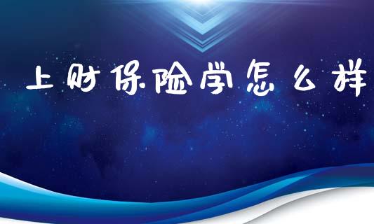 上财保险学怎么样_https://cj002.lansai.wang_保险问答_第1张