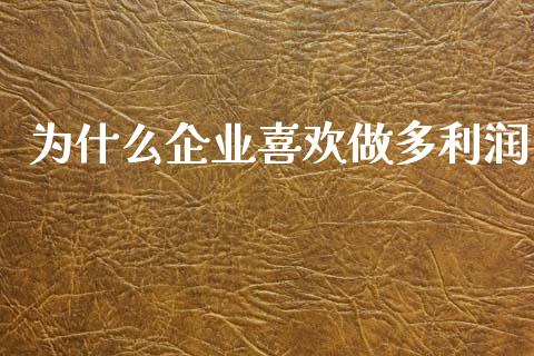 为什么企业喜欢做多利润_https://cj002.lansai.wang_期货问答_第1张