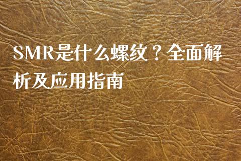 SMR是什么螺纹？全面解析及应用指南_https://cj002.lansai.wang_财经问答_第1张