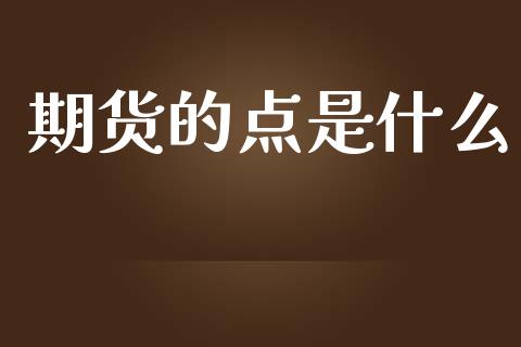 期货的点是什么_https://cj002.lansai.wang_财经百问_第1张