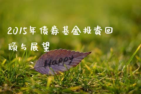 2015年债券基金投资回顾与展望_https://cj002.lansai.wang_财经百问_第1张