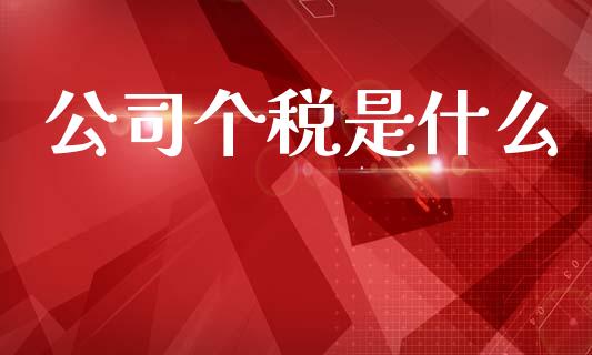 公司个税是什么_https://cj002.lansai.wang_会计问答_第1张