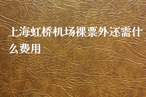 上海虹桥机场裸票外还需什么费用_https://cj002.lansai.wang_财经问答_第1张