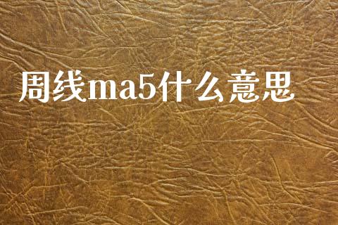 周线ma5什么意思_https://cj002.lansai.wang_财经问答_第1张