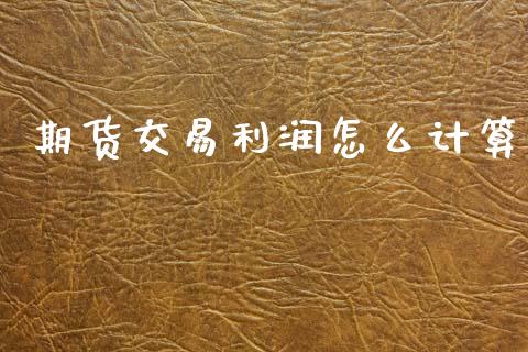 期货交易利润怎么计算_https://cj002.lansai.wang_保险问答_第1张
