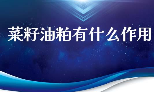 菜籽油粕有什么作用_https://cj002.lansai.wang_金融问答_第1张