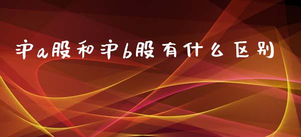 沪a股和沪b股有什么区别_https://cj002.lansai.wang_期货问答_第1张