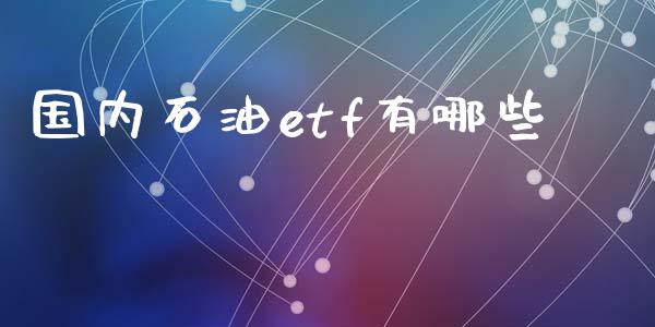 国内石油etf有哪些_https://cj002.lansai.wang_财经问答_第1张