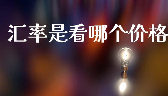 汇率是看哪个价格_https://cj002.lansai.wang_财经问答_第1张