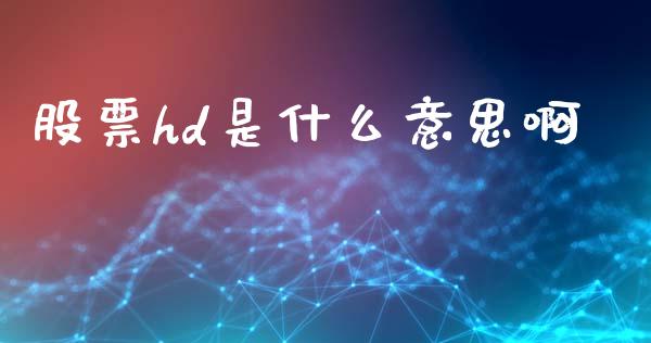 股票hd是什么意思啊_https://cj002.lansai.wang_会计问答_第1张
