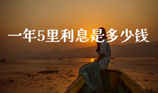 一年5里利息是多少钱_https://cj002.lansai.wang_理财问答_第1张