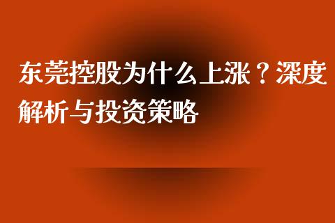 东莞控股为什么上涨？深度解析与投资策略_https://cj002.lansai.wang_会计问答_第1张