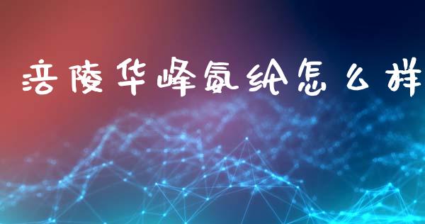 涪陵华峰氨纶怎么样_https://cj002.lansai.wang_理财问答_第1张