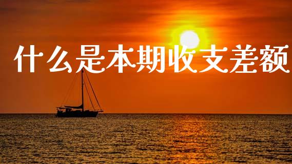 什么是本期收支差额_https://cj002.lansai.wang_会计问答_第1张