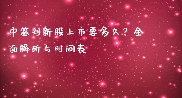 中签到新股上市要多久？全面解析与时间表_https://cj002.lansai.wang_财经百问_第1张